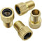 Presta Valve Adapter - Convert Presta to Schrader - Inflate Tire Using Standard Bike Pump or Air Compressor (4 Pack)