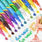 LUZOON Super Metallic Stifte, 12 Farben Glitzerstifte Neon Gel Pen Glitter Acrylstifte für Weißes Papier, Grußkarten, Bullet Journal, DIY Fotoalbum, Gästebuch, Scrapbook-1mm Spitze Fein