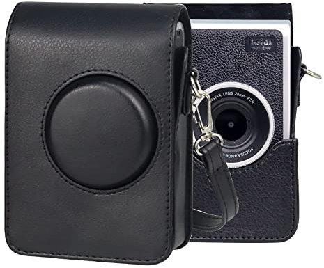 Camera Accessories Vertical Full Body Camera PU Leather Case Bag with Strap for FUJIFILM instax mini Evo(Black)(Brown) (Color : Black)