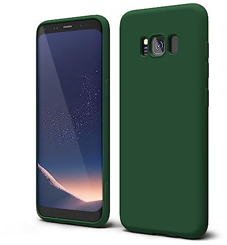 oakxco für Samsung Galaxy S8 Silikon Case mit Kameraschutz, Ultra Dünn Bunt Handyhülle Mädchen, Einfarbig Handy Hülle Slim Schutzhülle, Matt TPU Weich Gummi Glatt Silikonhülle Bumper, Grün