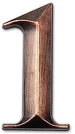 3 Inches Door Numbers 3D Mailbox Numbers Waterproof, Address Numbers Self Adhesive House Numbers Street Number Stickers for House Mailbox Apartment Hotel (Bronze-1)