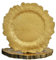 ALINK Gold Platzteller, Riffteller, Ladegerät für Speiseteller, 33 cm, Kunststoff-Ladegeräte für Hochzeiten, Weihnachten und Partys, 6 Stück-wiederverwendbar