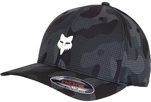 Fox Head Camo Tech Flexfit Cap (L/XL, Black)