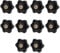 10 Piece M8 Clamping Knob Set - Plastic Star Shape Knurled Nuts With M8 Thread