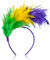 Regenbogen Feder Stirnband, Bunt Feder Haarschmuck 20er Jahre Haarschmuck Damen,Feder Haarreif Cosplay Kostüm Accessoires Karneval Party Kopfschmuck für Ostertag Hochzeit Party (Lila)