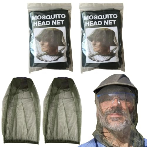 KLLJ Masque Anti Tête de Moustique Net Moustiquaire TêTe Moustique Net Chapeau De Masque Anti-Moustique ExtéRieur,Filet Repoussant Les Insectes,Mosquito TêTe Filets Moucheron