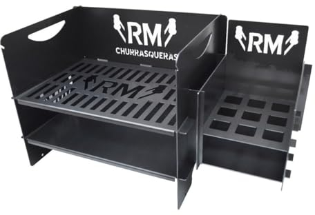 Parrilla asador argentina resistente fabricada en Argentina + brasero - Parrilla Argentina Premium - Parrilla Asado - Totalmente desmontada. Sor Pampa Grill