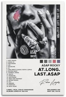 Szzmyo ASAP Rocky Poster: Modernes Leinwandposter für Schlafzimmer, Wohnzimmer & mehr - Ungerahmt, Querformat, 45 x 30 cm