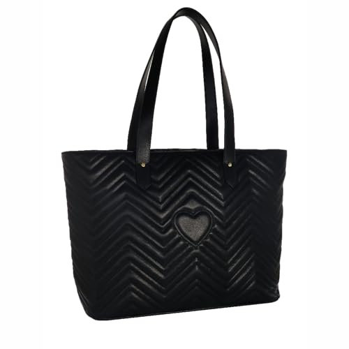 Camomilla Milano Borsa a Spalla porta Pc Donna, Borsa Computer 15-16 pollici, con Tracolla, Similpelle, Collezione Nice Office, Colore Nero