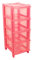 GIO'STYLE Cassettiera Essential Cassie Bimbo | 4 Cassetti | Rosa | H 76 cm | Made in Italy