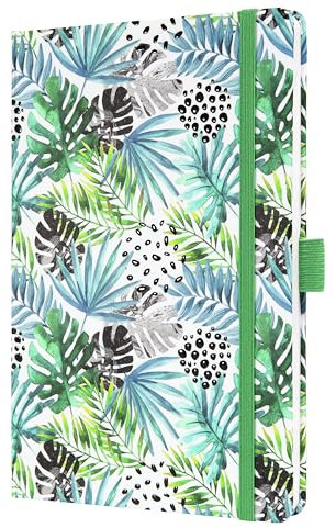 SIGEL J6355 Wochenkalender 2026 ca. A5, grün, hellblau, Hardcover, Gummiband, Stiftschlaufe, Einstecktasche, 174 Seiten, vegan, Buchkalender, Terminplaner Taschenkalender Jolie