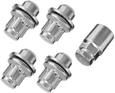 boulons Roue Goujons Compatible avec Toyota pour Hilux V 1988 1989 1990 1991 1992 1993 1994 1995 1996 1997 5 pièces M12 X 1,5 vis boulons de Roue vis de Pneu 4 boulons écrous + 1