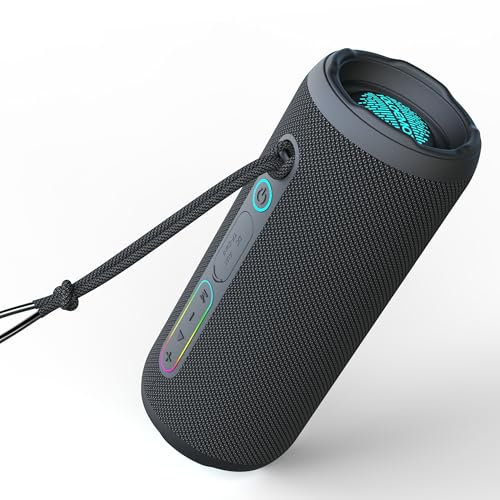 YOLOEMOT T13 Portable Bluetooth Speaker,IPX7 Waterproof Outdoor, Wireless Shower Speaker with 24H Playtime, Loud Stereo Sound, Built-in Mic,TF Card/AUX Support, for Camping, Beach,Hiking,gift