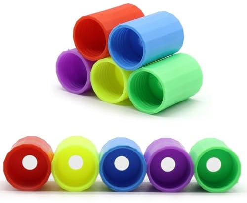 10 conectores de botella de tubo colorido, conector ligero de vórtice de agua, conector de botella de tamaño pequeño, conector de litro, conector de plástico, botella de tornado para experimentos