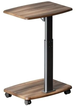 7LiuYueFei6 Office 2-Tier CPU Stand with Wheels, Height Adjustable PC Tower Stand Mobile Laptop Desk Rolling Cart for Home Office Accessories