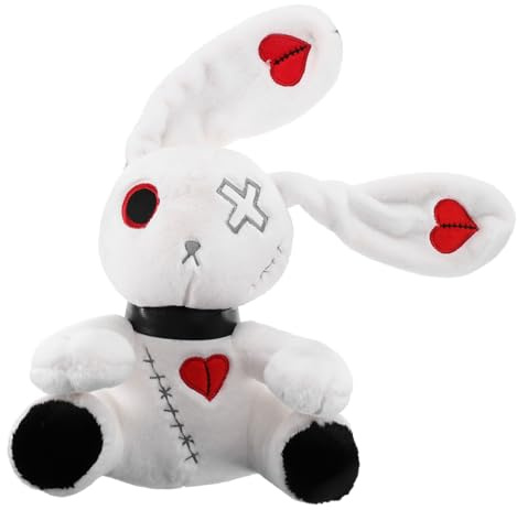 UPKOCH Halloween Kuscheltier Hase mit Langen Ohren Großes Plüsch Kaninchen Weiches Stofftier Niedliche Deko für Wohnzimmer und Schlafzimmer Lustiges zu Halloween