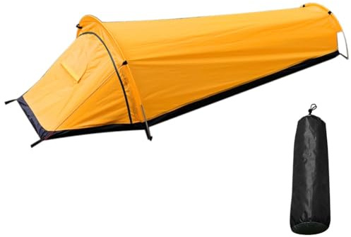 Gettimore Ultralight Backpacking Tent for Camping - Single Person Compact Hiking Shelter with Waterproof 210D Oxford Floor, Breathable for Mesh, Aluminum Poles, 690g Lightweight Tent Includes Storage