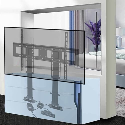 Deckenhalter TV-Halterung, Ausgestattet Mit Automatischer Hebefunktion, Inklusive Fernbedienung, 4 Speicherpositionen, Einstellbarer Höhe Und Deckenhalterung(55-120inch)