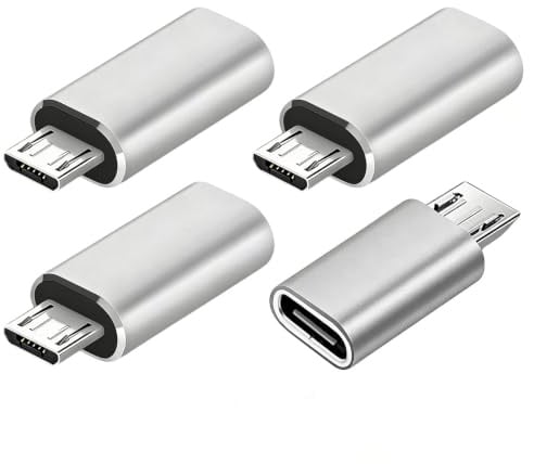 USB C to Micro USB Adapter Micro USB to USB C Adapter Connector Converter | 4 Pcs Fast Charging Micro USB to USB C Adapter Converter for Modern Smartphones & Tablets High-Speed Data Transfer Connector