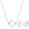 Elli Damen Echtschmuck Schmuckset Halskette Kette Ohrringe Stecker Kleeblatt Glücksbringer in 925 Sterling Silber 40 cm Länge