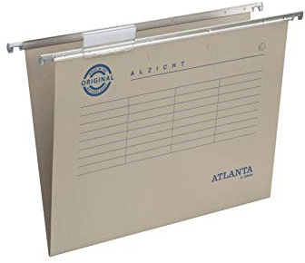 Jalema 2662014000 Alzicht Hängemappe A4, V Bodem, 65 mm Sichtreiter, Grau, 25er Packung