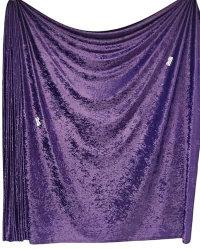 Crushed Velvet Stretch Material | Soft Furnishing, Craft Velour & Dressmaking Fabric | Same Day Dispatch | Sold By The Metre | By Tia Knight Q156 (Mauve)