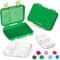 My Vesperbox – Len - Bento Box Kinder - Lunchbox mit 4+2 Fächern - extrem robust – Brotdose – Brotbox ideal für Kindergarten und Schule… (Grün)