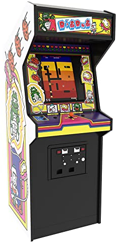 Quarter Arcades Numskull Dig Dug Collector's Edition Mini Arcade - 1/4 Scale Authentic Wooden Replica, Original ROM, Rechargeable Battery & 3W Speakers for Retro Enthusiasts [video game]