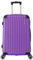 TROLLEY ADC - Valise Cabine 55x34x23 - Rigide, Légère 2,5 Kg - 39 litres - 4 Doubles Roues Silencieuses - Maniable, Pratique et Étanche - Collection Corner - Violet