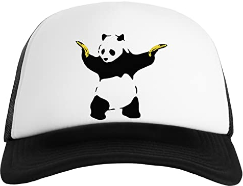 Gunmant Banksy Panda Mit Bananen Herren Damen Baseball Classic Kappe Unisex Erstellbarer Snapback Mens Womens Cap