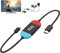 Mini Switch Dock for Nintendo,Portable TV Docking Station Replacement for Nintendo Switch Dock with HD and USB Port,Suitable for Travel Party-Neon Blue/Red