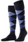 Burlington Herren Kniestrümpfe Manchester M Kh Baumwolle lang gemustert 1 Paar, Blau Marine 6120, 40-46