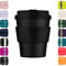 Ecoffee Cup 8oz 240ml Reusable Eco-Friendly 100% Plant Based Coffee Cup with Silicone Lid & Sleeve - Melamine Free & Biodegradable Dishwasher/Microwave Safe Travel Mug, Kerr & Napier