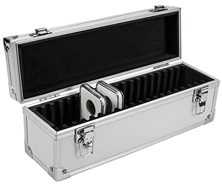 SAFE Alu-Münzkoffer für 20 Münz-Slabs | Verstärkte Metallkanten, Tragegriff und entnehmbare Innenlagen für den Transport