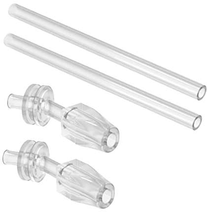 Nuby Thirsty Kids Reflex Flip-it 2 Pack Replacement Spout and Extension Straw Sets