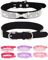 Hundehalsband für kleine Hunde, Verstellbares Leder Wildleder Bling Hundehalsbänder, Rosa Hundehalsband Katzenhalsband, Strass Hundehalsband (S, schwarz4)