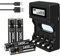 4 Piles Rechargeables AA 3000mWh avec Chargeur de Piles Lithium, 4 Slots Intelligent Chargeur de Piles Haute capacité AA et AAA Indicateur LCD avec Micro USB