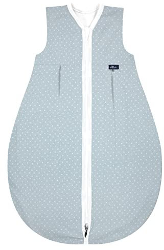 Alvi Kugelschlafsack Mäxchen Light Baby-Schlafsack & Löffel DeinKinderland| Sommer-Schlafsack | atmungsaktiv | TOG 0,5 | (New dots, 100 cm)