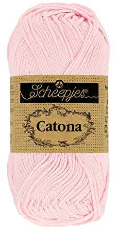 Scheepjes - Scheepjes Catona 238 Powder Pink Yarn - 10x50g