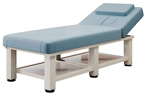 ZzZana Schwerlast Massageliege Salon-Tisch, Metallrahmen Massageliege Wimpern-Bett Gesichtsbehandlungsbett SPA-Bett Tattoo-Tisch, mit Verstellbarer Rückenlehne (Size : 185x70x60cm)