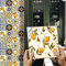 Adesivi per Piastrelle Beige Giallo Buccia di Limone E Stick Carta da Parati Vinile Impermeabile Piastrelle Autoadesive Piastrelle A Prova di Olio Adesivi per Piastrelle Cucina Bagno Stick On Tile