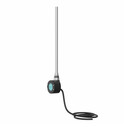 NRG Black Thermostatic Heating Element LCD Display for Electric Heated Towel Rail, Dual Fuel Radiator conversion kit 1000W