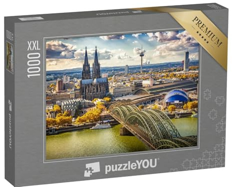 Puzzle 1000 Teile XXL „Luftbildaufnahme von Köln, Deutschland“ – aus der Puzzle-Kollektion Köln, Städte, Brücken, Deutsche Städte, Brücken & Brunnen, Deutsche Großstädte