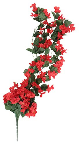 Künstliche Hängeblumenranke Violett, 4 Blütenblätter, Stoff und Kunststoff