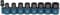 Makita E-16645 Impact Black Schlagnuss-Set 1/2 9-teilig, SW8 - SW18 inkl. Adapter 50 mm 1/4-Sechskant auf 1/2-Vierkant, Chrom-Molybdän, Schlagnüsse 38 mm lang