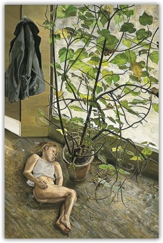 LATAFA Berühmtes Lucian Freud-Poster und Drucke, ästhetische Wandkunst, Lucian Freud-Leinwandgemälde, Lucian Freud-Bilder für Wohnzimmerdekoration, 50 x 70 cm, ohne Rahmen