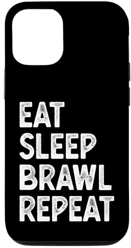Eat Sleep Brawl Repeat Stars Lustiges Videospiel Hülle für iPhone 13 Pro