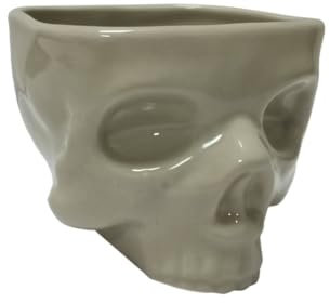 KEALBAUS - Decoración de mesa retro de porcelana gótica para cráneo, cuenco para pastas, Halloween, vajilla, comida, fideos, ensalada, caramelo, cuenco de cerámica S