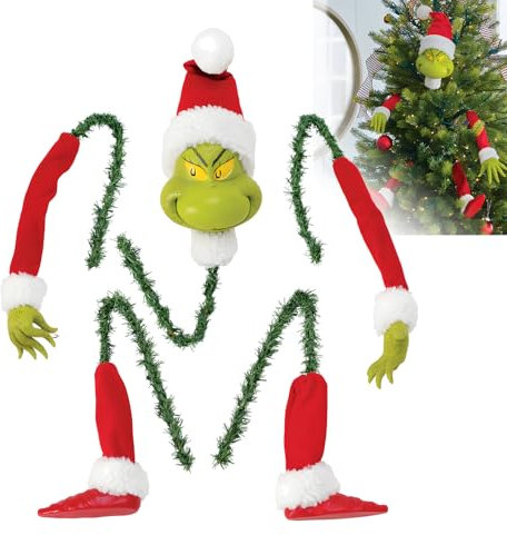 Elf Head/Arm/Leg Tree Topper - Christmas Tree Decorations & Ornaments for Home Holiday Party