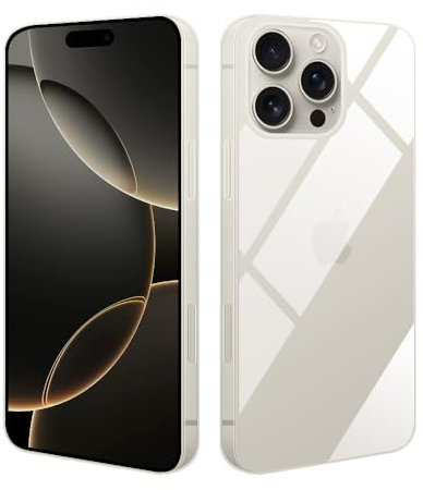 HSP Cover per Apple iPhone 16 Pro Max [Repellente alla Polvere] Custodia Protettiva in Silicone TPU Premium | AntiGraffio Antiurto Protezione della Fotocamera | vestibilità sottile | Trasparente